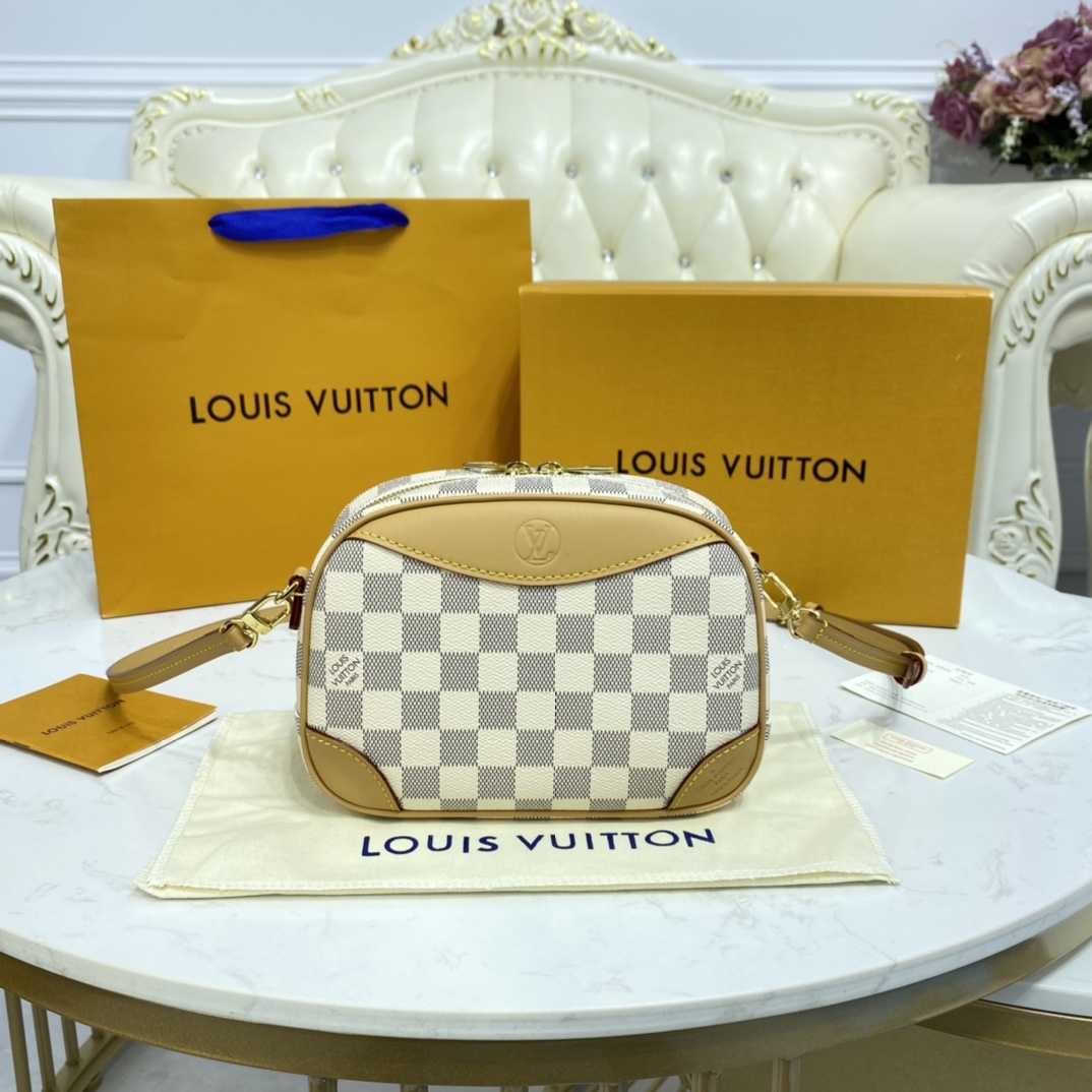 Louis Vuitton MINI DEAUVILLE Tote Handbag Damier Azur N50048 